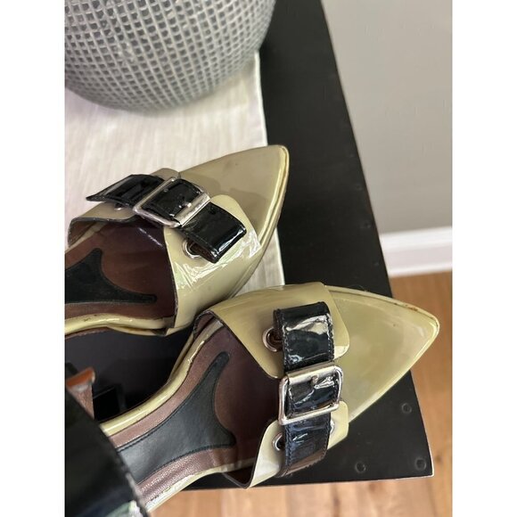 Marni Leather Colorblock Peep Toe Sandals Multicolor Womens Size 36.5 - Picture 7 of 11